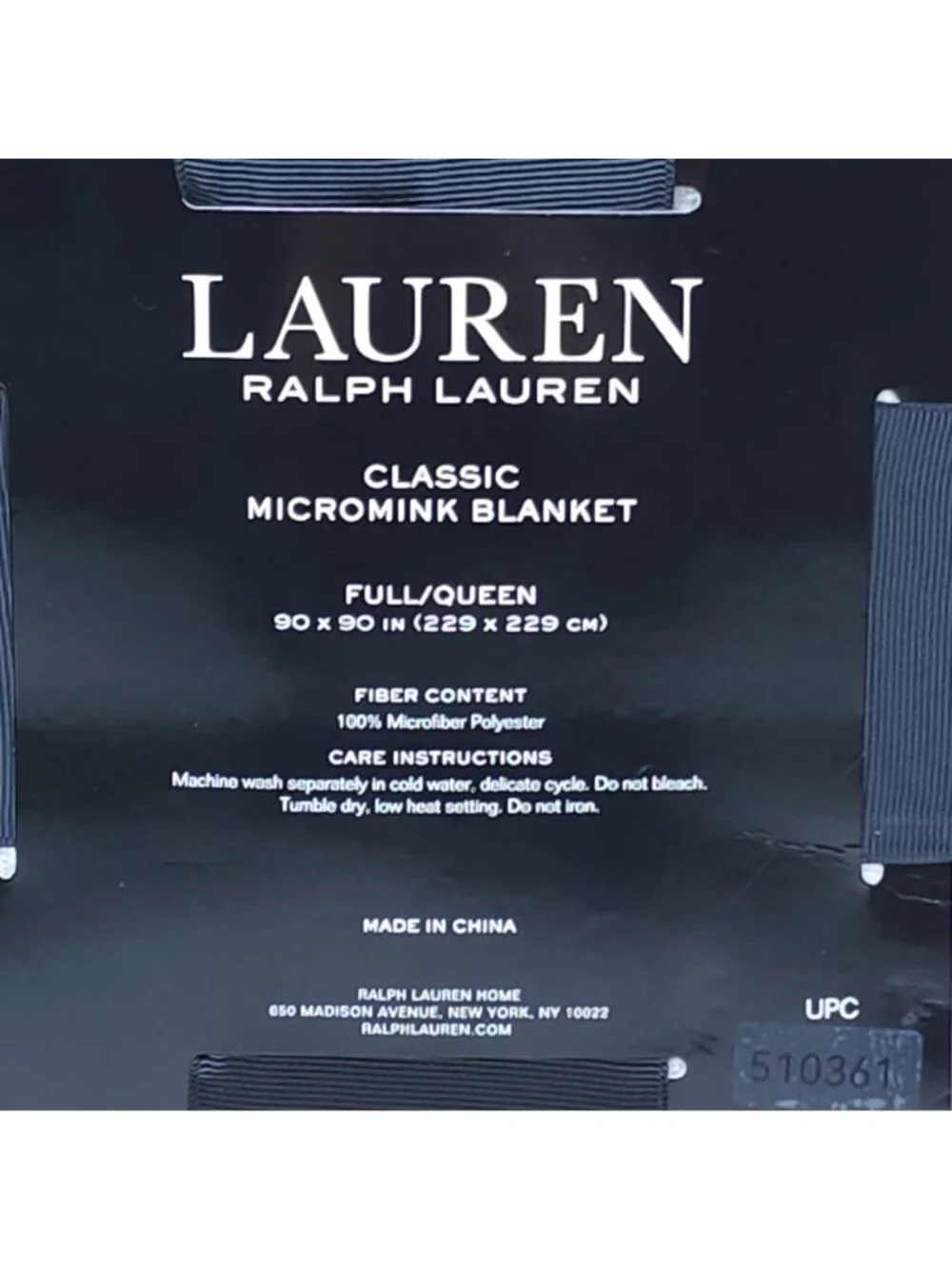 Lauren Ralph Lauren Classic Micromink Blanket Queen Luxuriously Soft Beige 90x90